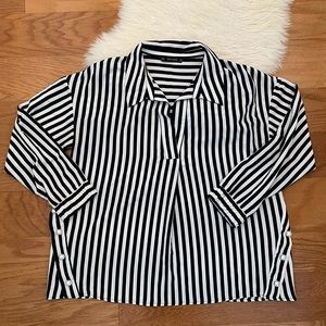 Oversized striped blouse